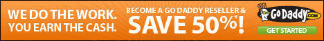 We Do the Work, You Earn the Cash! 30% of all Go Daddy Reseller Plans!